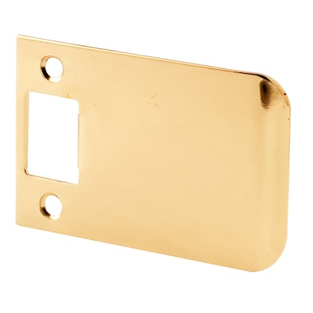 Prime-Line Extended Lip Strike, 3 in., Solid Brass Construction, Polished Finish Single Pack E 2345